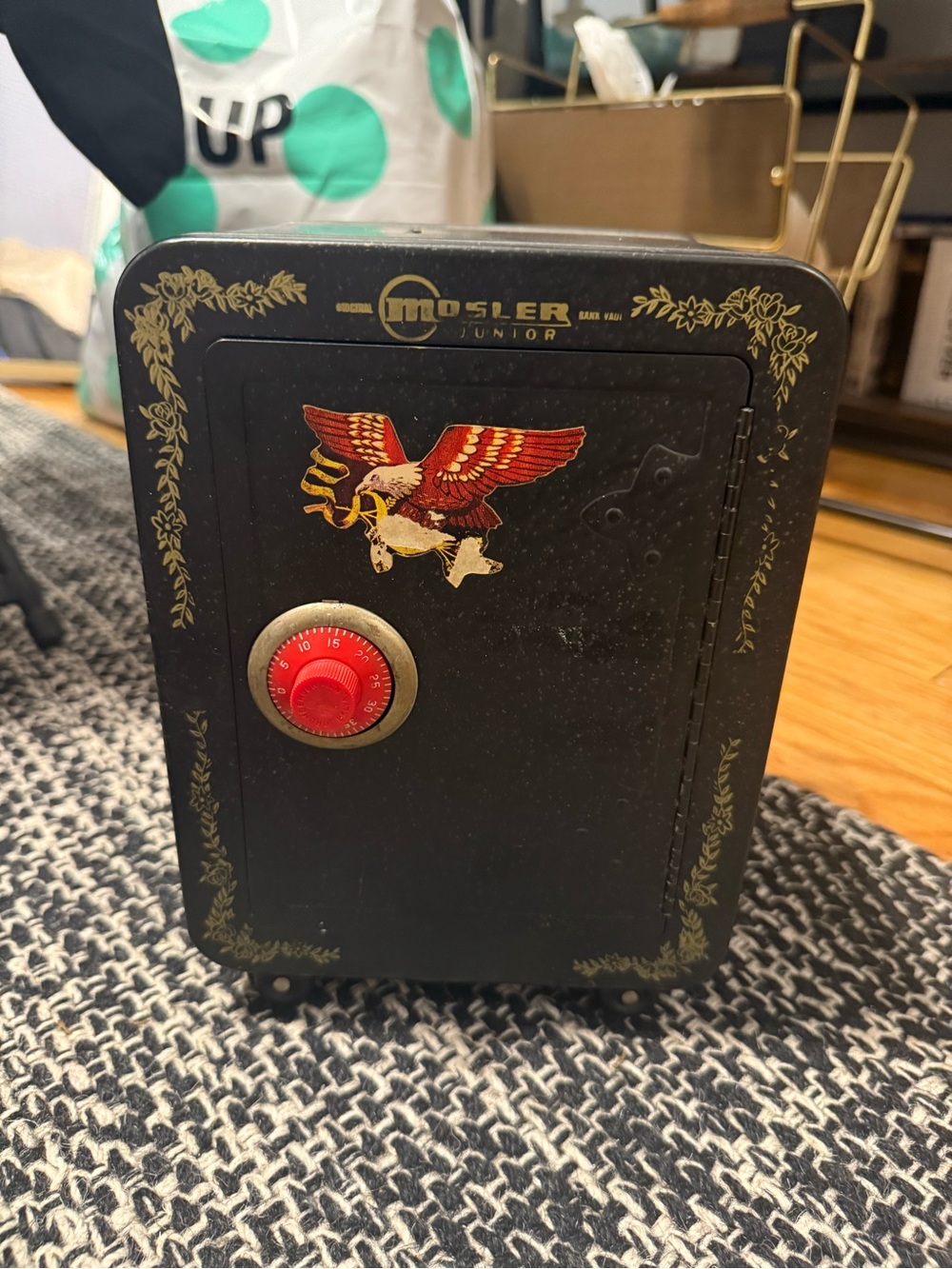 Mosler Junior Vintage Toy Safe with Eagle Graphic